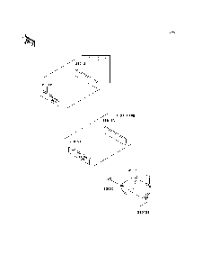 Reflectors Diagram and Parts List for KAF400C7F 2007 & Prior Kawasaki Lawn Tractor Accessories