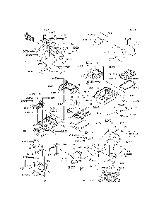 Frame Fittings-Rear Diagram and Parts List for KRF800DFF 2015 Kawasaki Lawn Tractor Accessories