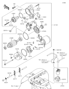 Starter Motor Diagram and Parts List for KAF620TJF 2018 Kawasaki Lawn Tractor Accessories