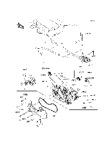 Throttle Diagram and Parts List for KRT800CFF 2015 Kawasaki Lawn Tractor Accessories