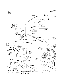 Front Suspension Diagram and Parts List for KRT800CEF 2014 Kawasaki Lawn Tractor Accessories