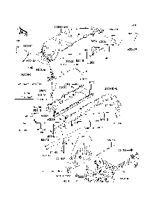 Front Fender Diagram and Parts List for KRF750TAF 2010 Kawasaki Lawn Tractor Accessories