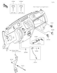 Ignition Switch Diagram and Parts List for KAF400JNFNN 2022 Kawasaki Lawn Tractor Accessories