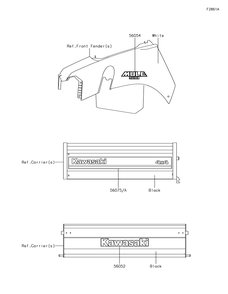 Decals(White)(Njf) Diagram and Parts List for KAF400NJF 2018 Kawasaki Lawn Tractor Accessories