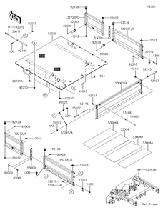Carrier Diagram and Parts List for KAF620SGF 2016 Kawasaki Lawn Tractor Accessories