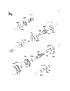 Transmission Diagram and Parts List for KAF620G7F 2007 & Prior Kawasaki Lawn Tractor Accessories