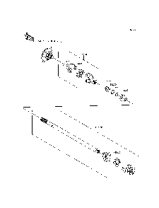 Drive Shaft-Propeller Diagram and Parts List for KRT800CFF 2015 Kawasaki Lawn Tractor Accessories