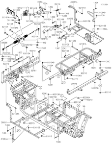 Part Location Diagram of 92210-1933 Kawasaki Nut