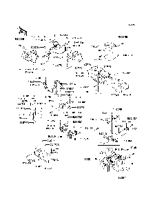 Frame Fittings-Rear Diagram and Parts List for KRF750RDF 2013 Kawasaki Lawn Tractor Accessories