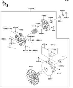Part Location Diagram of 49050-0010 Kawasaki Spider