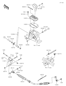 Control 2 Diagram and Parts List for KRF1000CNFNN 2022 Kawasaki Lawn Tractor Accessories