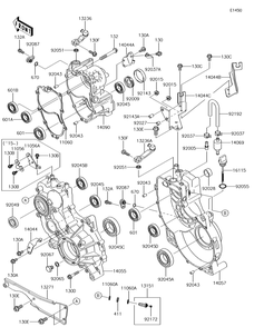 Gear Box Diagram and Parts List for KAF620MHF 2017 Kawasaki Lawn Tractor Accessories