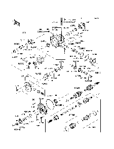 Drive Shaft-Front Diagram and Parts List for KAF620MDF 2013 Kawasaki Lawn Tractor Accessories