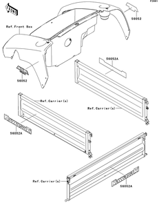 Decals(Bbf-Bef) Diagram and Parts List for KAF400BEF 2014 Kawasaki Lawn Tractor Accessories