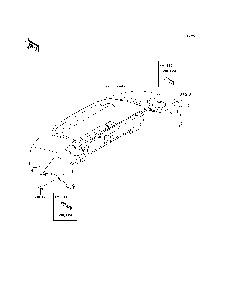 Reflectors Diagram and Parts List for KAF620MDF 2013 Kawasaki Lawn Tractor Accessories