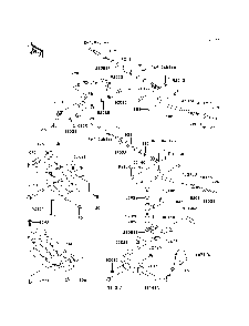 Shift Lever Diagram and Parts List for KAF620H7F 2007 & Prior Kawasaki Lawn Tractor Accessories