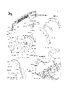 Front Fender Diagram and Parts List for KAF620PDF 2013 Kawasaki Lawn Tractor Accessories