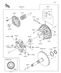 Part Location Diagram of 92145-1576 Kawasaki Spring