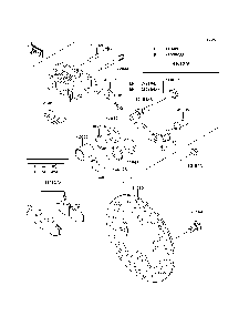 Front Brake Diagram and Parts List for KRT800BEF 2014 Kawasaki Lawn Tractor Accessories