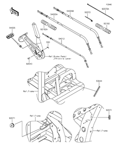 Part Location Diagram of 54012-0610 Kawasaki Cable-Throttle
