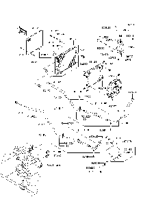 Radiator Diagram and Parts List for KAF950C7F 2007 & Prior Kawasaki Lawn Tractor Accessories