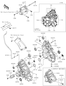 Gear Box Diagram and Parts List for KRF1000AMFNL 2021 Kawasaki Lawn Tractor Accessories