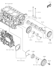 Valve Diagram and Parts List for KAF1000EHF 2017 Kawasaki Lawn Tractor Accessories