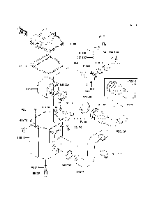 Air Cleaner Diagram and Parts List for KAF400A7F 2007 & Prior Kawasaki Lawn Tractor Accessories