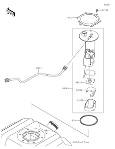 Part Location Diagram of 49040-0716 Kawasaki Pump-Fuel