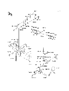 Shift Lever Diagram and Parts List for KAF620G7F 2007 & Prior Kawasaki Lawn Tractor Accessories