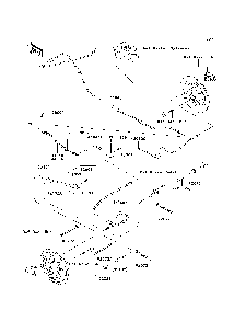 Rear Brake Piping Diagram and Parts List for KAF400A7F 2007 & Prior Kawasaki Lawn Tractor Accessories
