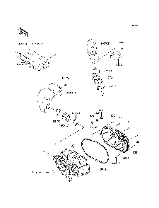 Converter Cover Diagram and Parts List for KRT800BEF 2014 Kawasaki Lawn Tractor Accessories