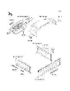 Decals Diagram and Parts List for KAF950C7F 2007 & Prior Kawasaki Lawn Tractor Accessories
