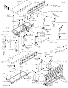 Part Location Diagram of 53061-0351 Kawasaki Belt-Seat, Fr, Lh And Rh