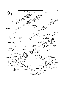 Drive Shaft-Front Diagram and Parts List for KAF400A7F 2007 & Prior Kawasaki Lawn Tractor Accessories