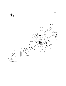 Rear Hubs/Brakes Diagram and Parts List for KRT800DFF 2015 Kawasaki Lawn Tractor Accessories