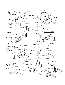 Frame Fittings Diagram and Parts List for KAF620J7F 2007 & Prior Kawasaki Lawn Tractor Accessories