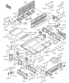 Carrier Diagram and Parts List for KAF820BGF 2016 Kawasaki Lawn Tractor Accessories