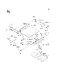 Carrier Diagram and Parts List for KAF620E7F 2007 & Prior Kawasaki Lawn Tractor Accessories