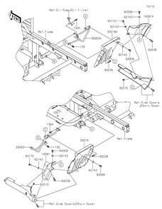 Flap Diagram and Parts List for KAF620MLF 2020 Kawasaki Lawn Tractor Accessories