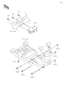 Part Location Diagram of 11055-1469 Kawasaki Bracket, Front Gear Case