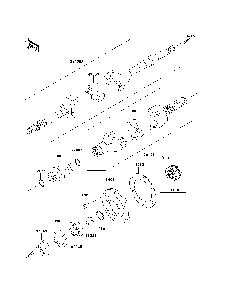 Drive Shaft-Rear Diagram and Parts List for KAF950B7F 2007 & Prior Kawasaki Lawn Tractor Accessories