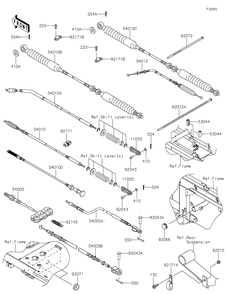 Cables Diagram and Parts List for KAF620SMFNN 2021 Kawasaki Lawn Tractor Accessories