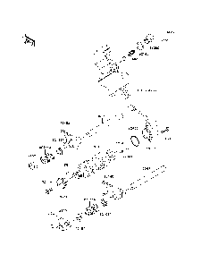 Gear Change Drum/Shift Fork Diagram and Parts List for KRT800BEF 2014 Kawasaki Lawn Tractor Accessories