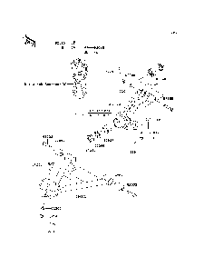 Front Suspension Diagram and Parts List for KAF950C7F 2007 & Prior Kawasaki Lawn Tractor Accessories