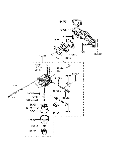 Carburetor Diagram and Parts List for FR730V-DS04  Kawasaki Engine