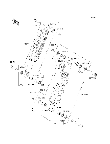 Shock Absorber Diagram and Parts List for KRF750RCS 2012 Kawasaki Lawn Tractor Accessories