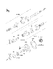 Drive Shaft-Rear Diagram and Parts List for KAF620E7F 2007 & Prior Kawasaki Lawn Tractor Accessories