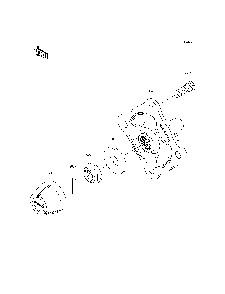 Front Hubs/Brakes Diagram and Parts List for KRT800DFF 2015 Kawasaki Lawn Tractor Accessories