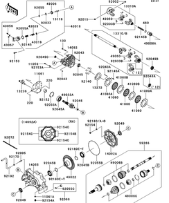 Drive Shaft-Rear Diagram and Parts List for KRT750DCF 2012 Kawasaki Lawn Tractor Accessories